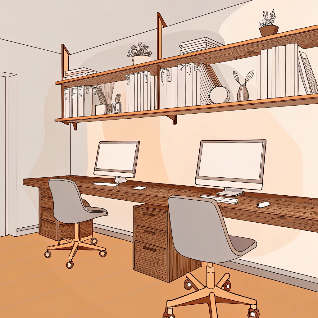 home office for two 1 Мебель для совместного домашнего офиса: решения для двоих
