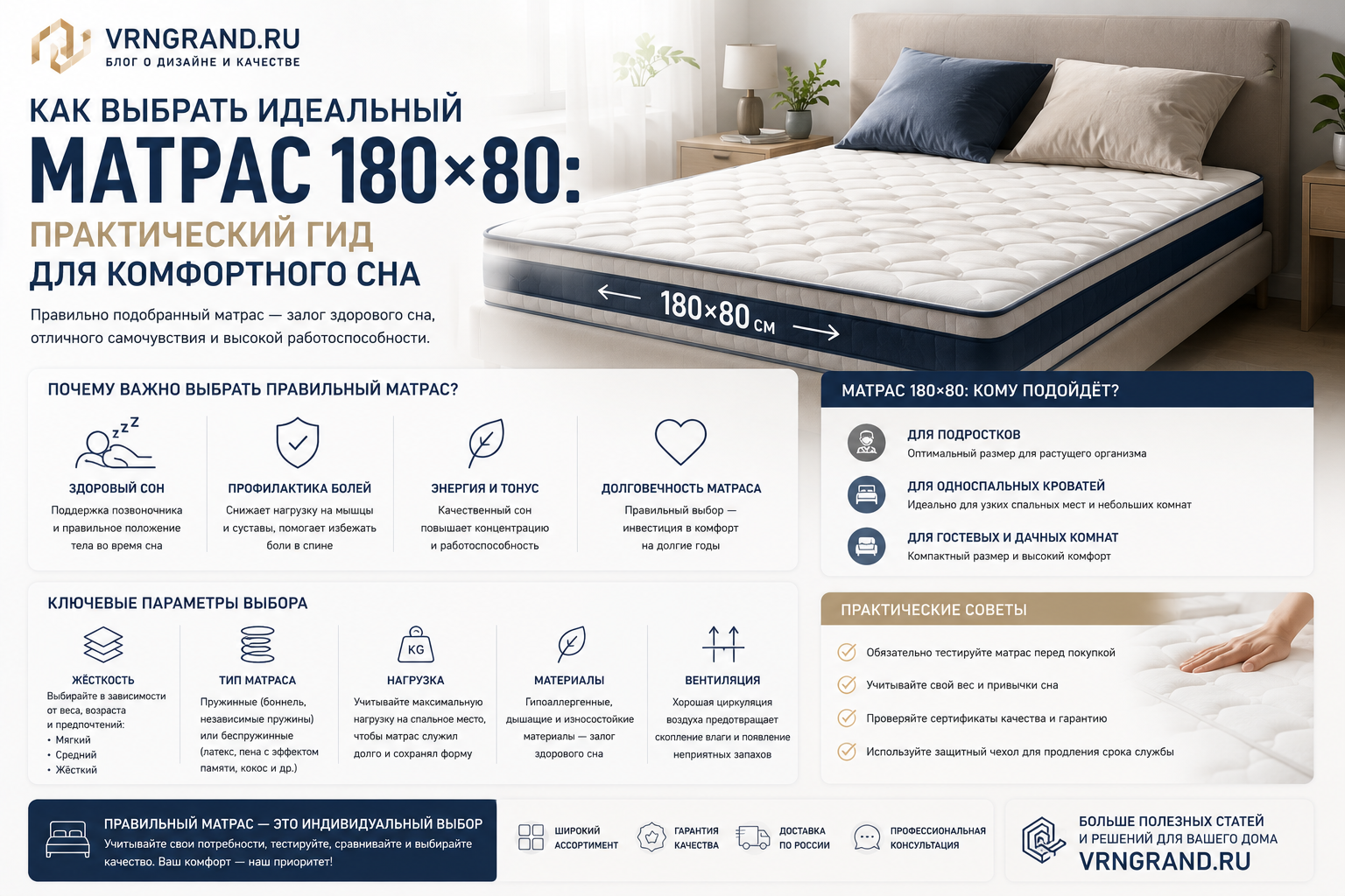 kak vybrat idealnyy matras 180x80 1 Как выбрать идеальный матрас 180×80: практический гид для комфортного сна